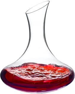 Wlasss 1100ml Hand-Blown Lead-Free Crystal Wine Decanter - Elegant 37.2oz Easy-Pour Carafe for Red & White Wine, Perfect Gift