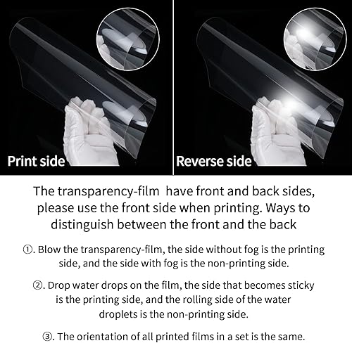 Miniatura 7 de 30 hojas de papel de película transparente, película transparente de 8.5 x 11 pulgadas para impresora de inyección de tinta, hojas de película