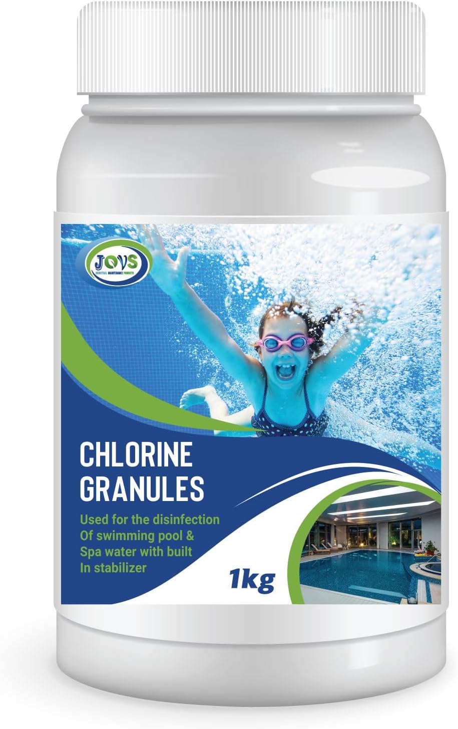 JOVS Shock Chlorine Granules 1kg Stabilized Chemicals for Hot Tubs