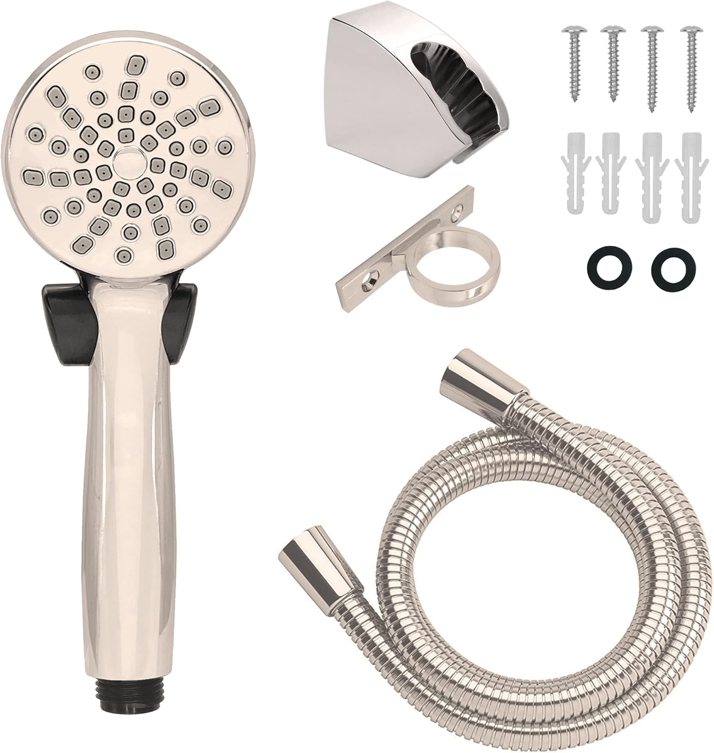 RV Shower Head with Hose and On Off Switch(Trickle), Water Saving High
