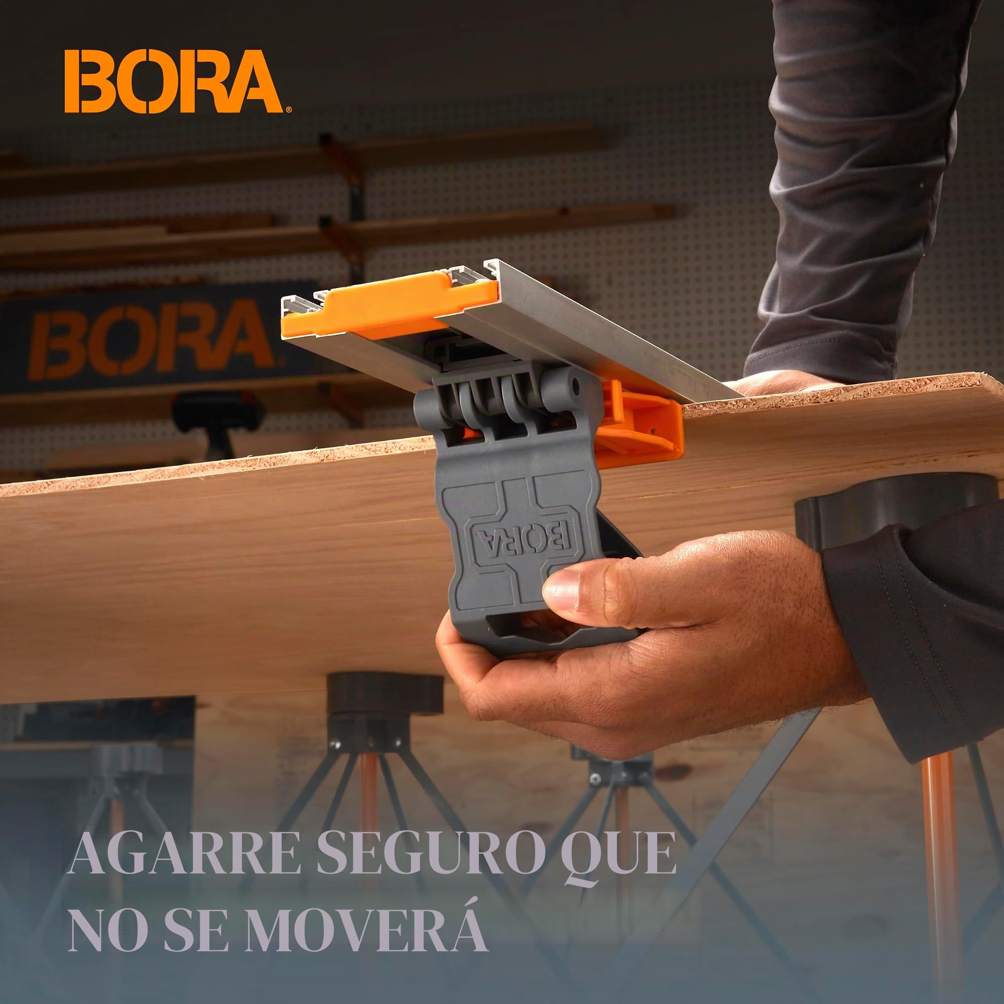 BORA Borde de abrazadera NGX de 2438 mm, cuenta con una nueva conexión rápida para una sujeción más rápida, guía de corte recto para sierras circulares, longitud de corte de 96 pulgadas, 546100