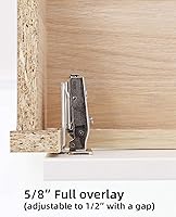 Vista 5 de DecoBasics Bisagras de gabinete de cierre suave de superposición completa para armarios de cocina, bisagra de puerta oculta de marco frontal