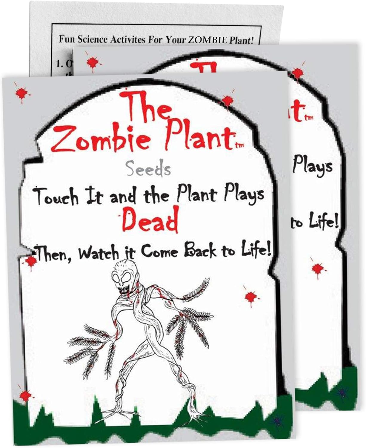 Product image of Zombie Plant Seed Packets – Grow a Live Sensitive Plant That Plays Dead When Touched! Indoor Plant Seeds & Educational STEM Activity | House Plant Seeds | Unique Garden Seeds – 2 Pack