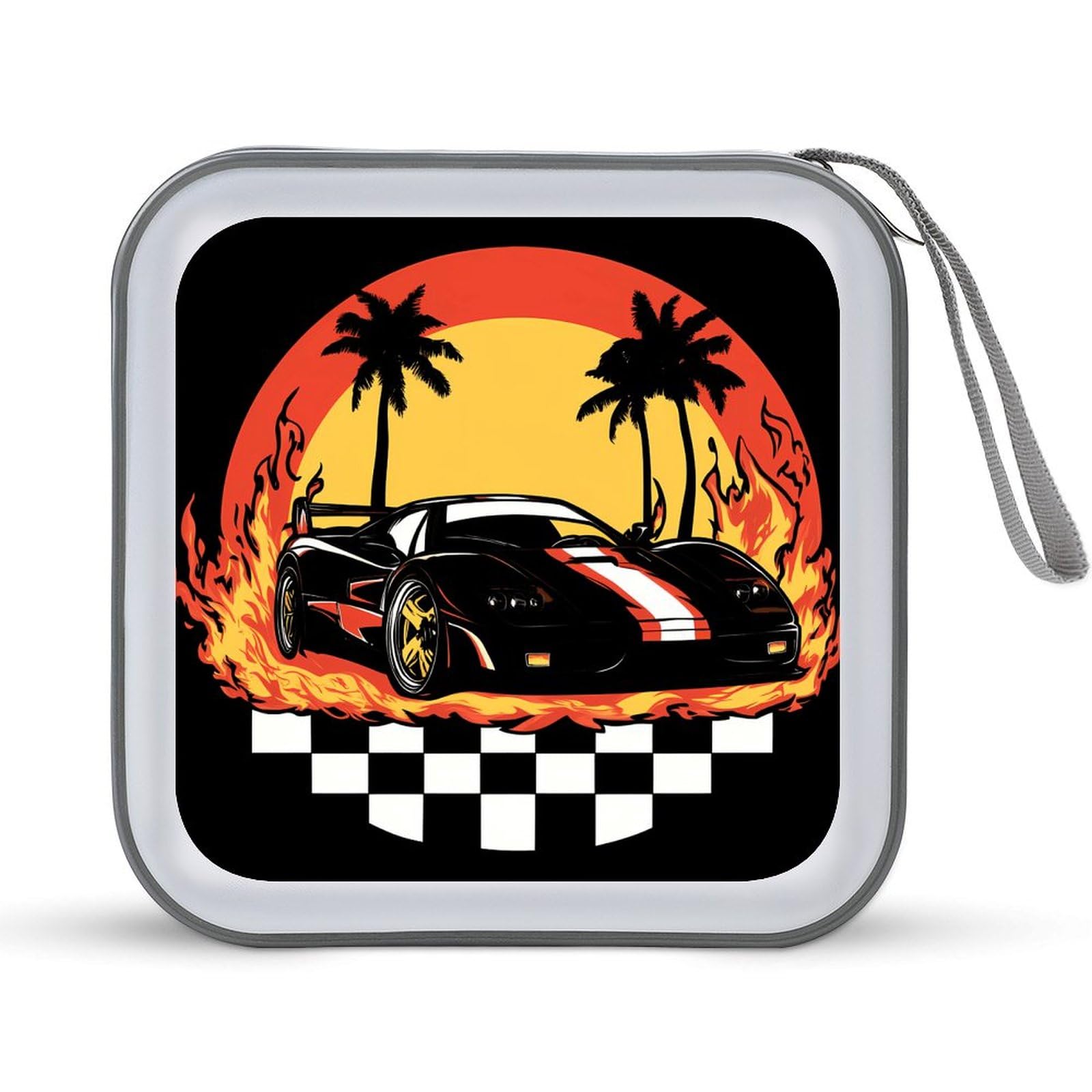 Us Muscle-Car Racing CD Case Plastic DVD Case Holder Wallet Disc Storage Organizer for Car Travel