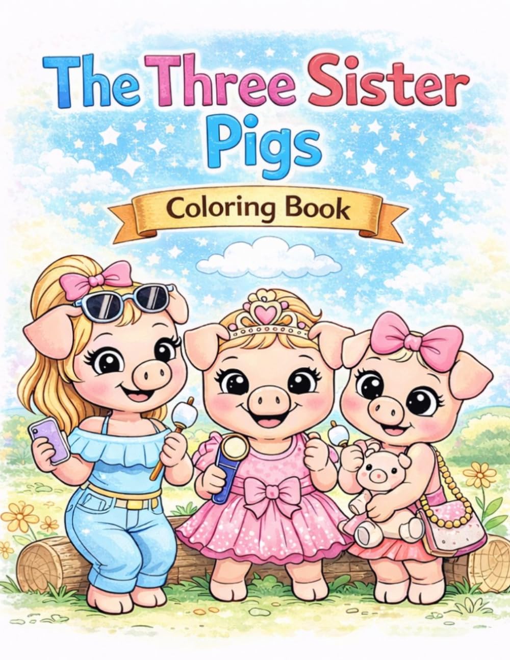The Three Sister Pigs: Coloring Book