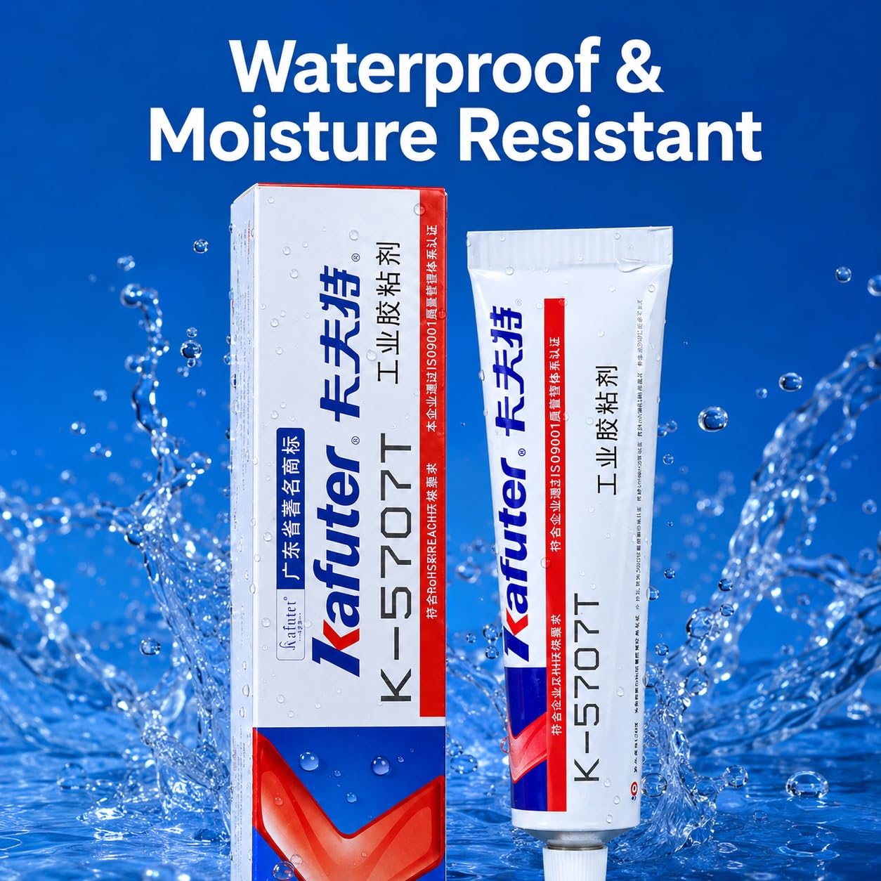 VIDOO Kafuter K-5707T Gel Fijador RTV Transparente Alta Elongación Compuesto Encapsulado Aislante Humedad Resistente Intemperie para Juntas Circuito Delicado - 300ml