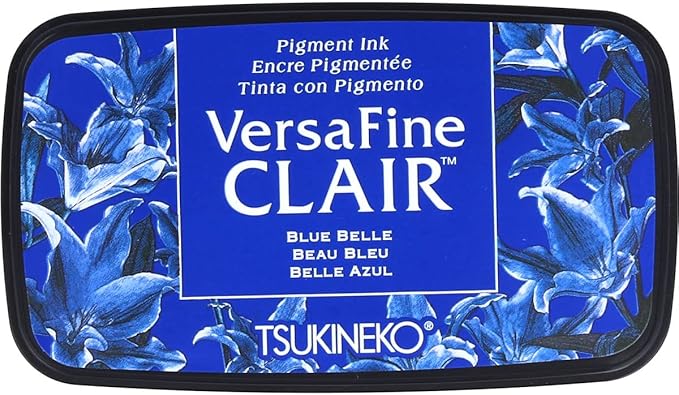 Tsukineko Belle Versafine Clair Tinte Pad, synthetische Material, blau, 5,6 x 9,7 x 2,3 cm, Matrial, 5.6 x 9.7 x 2.3 cm