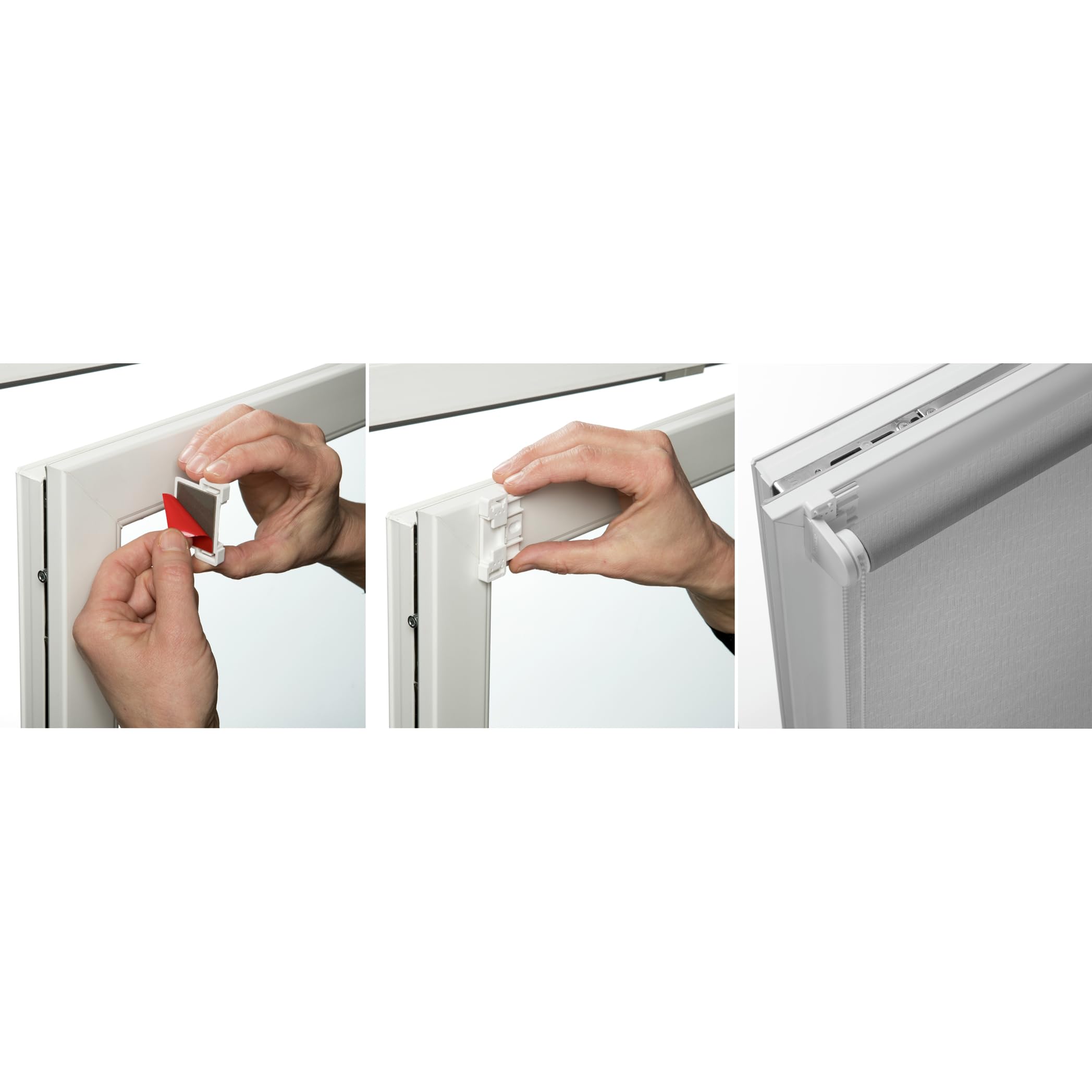 GARDINIA EASYFIX Rollo, Zum Kleben oder Klemmen, Hellgrau, 100 x 150 cm