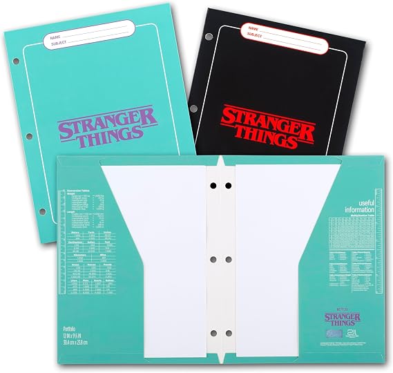 Mead Trapper Keeper Binder, Stranger Things, 1 Inch Binder with Folders and Pockets, Holds 8-1/2 x 11 Paper, Yearbook (261138B-25)