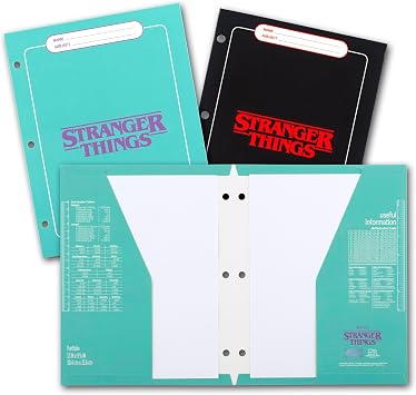 Mead Trapper Keeper Binder, Stranger Things, 1 Inch Binder with Folders and Pockets, Holds 8-1/2 x 11 Paper, Yearbook (261138B-25)