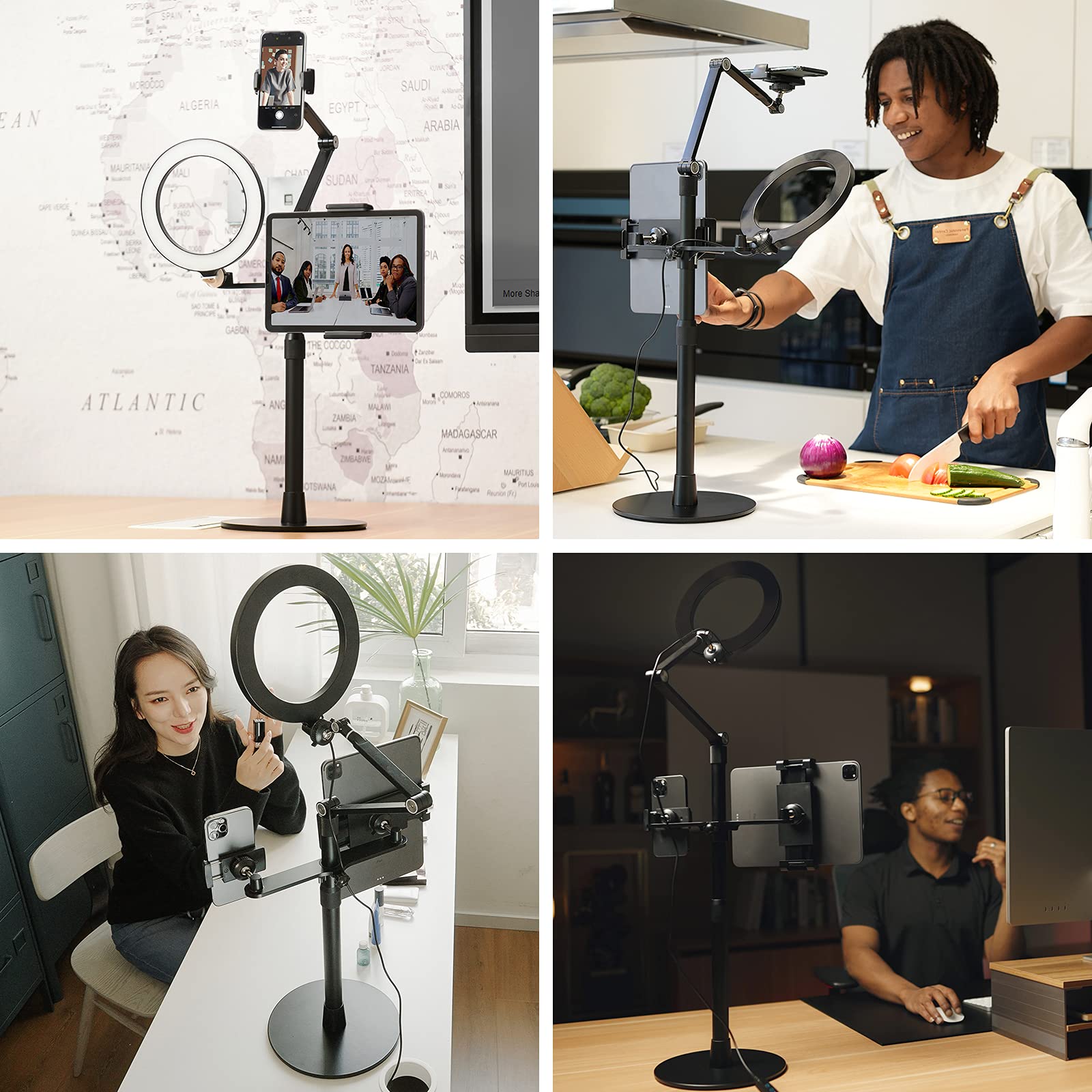 Amazon.co.jp: SupeDesk Selfie Ring Light Phone タブレットスタンド
