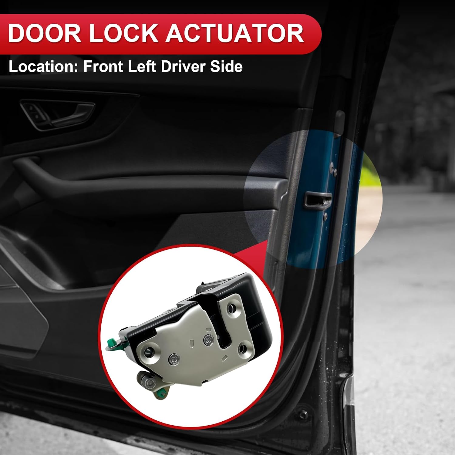 2 Pins Front Left Driver Side Door Latch Lock Actuator Compatible with Jeep Grand Wagoneer/Grand Cherokee/Cherokee Sport Utility，Replace for 931-664,4798915AC, 4798915AB, 55033439, 4773635