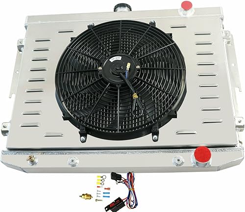 Miniatura 10 de RADREPLA Radiador para 74 Dodge CoronetMonaco 73-74 Dodge Charger y 74-75 Chrysler Newport y 74 Plymouth Satellite, 4 filas todos los radiadores de