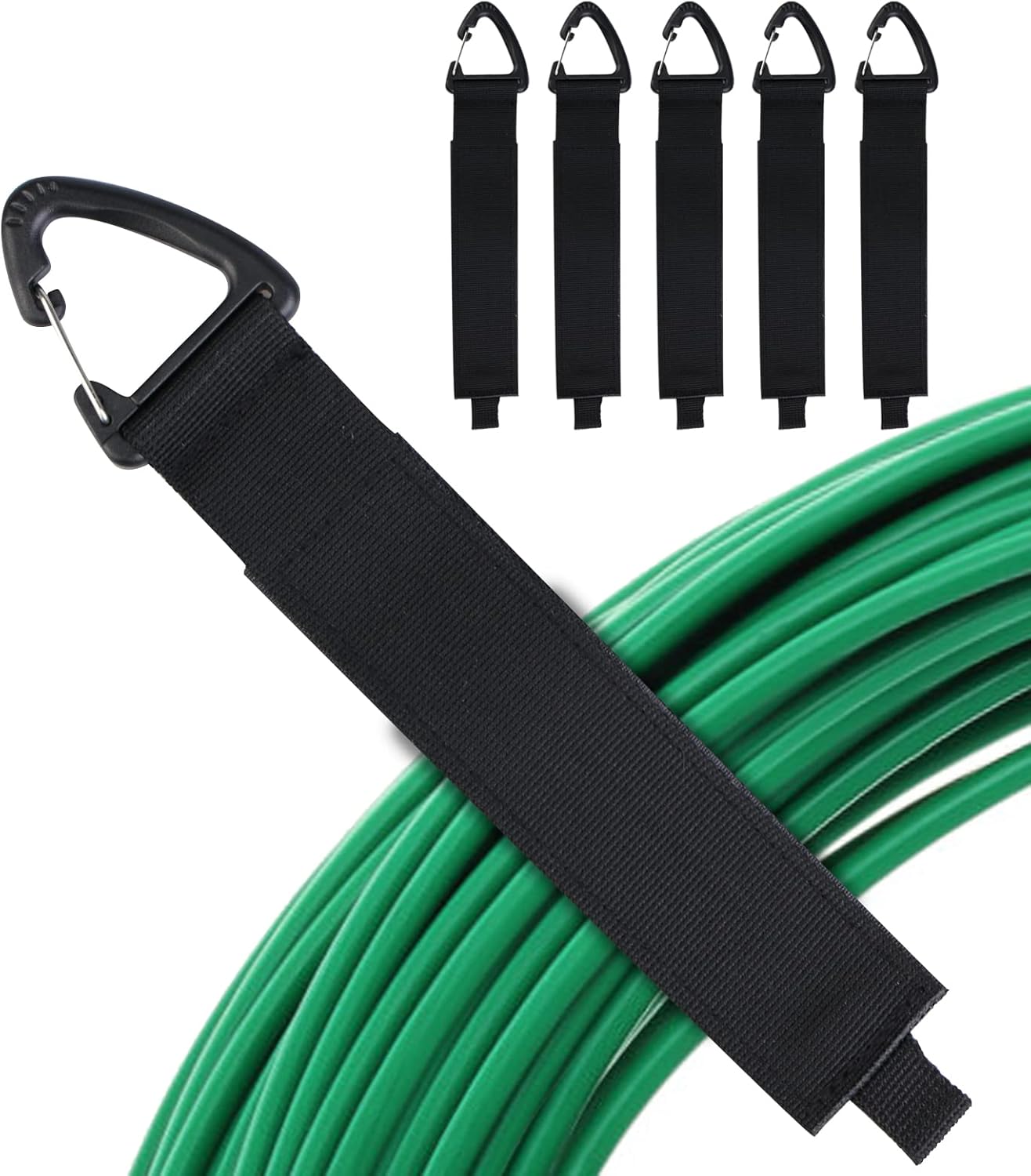 OWLMATE Kabelorganizer 2er Set - Verstellbare Halter Für Gartenschläuche & Verlängerungskabel Bis 50m