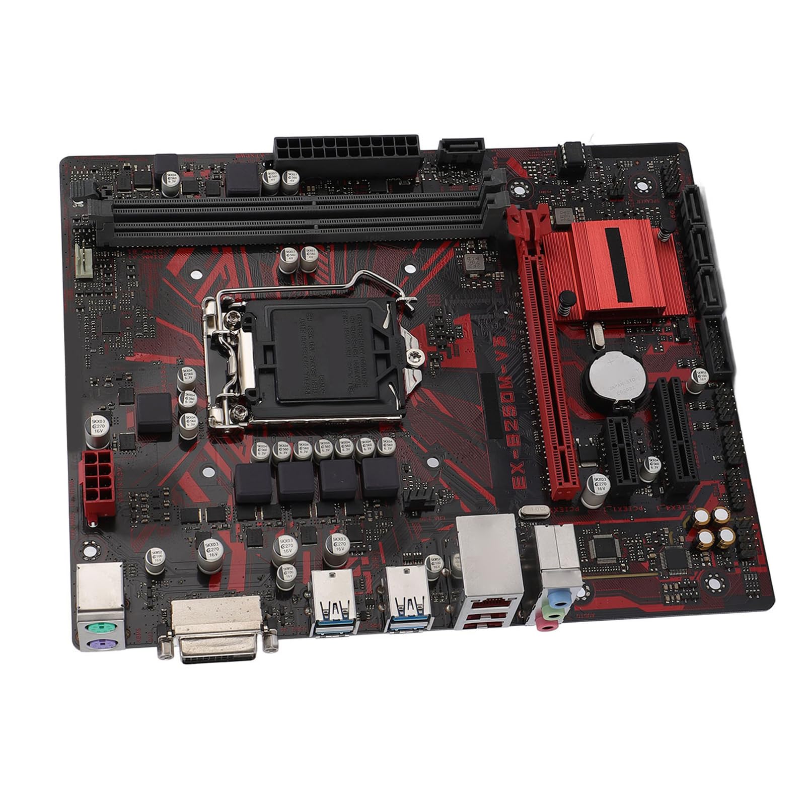 EX-B250M-V3 Carte Mère pour LGA 1151 6th / 7th Gen CPU avec des Emplacements DDR4 2400MHz PCIe 3.0 et Sortie DVI