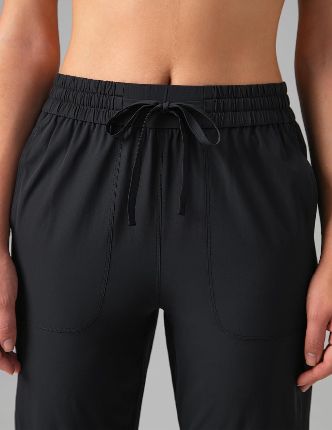 Colorfulkoala Women's High Waisted Pants Elastic Waistband Straight Leg Lounge Pants 27" Inseam with Pockets - Image 4