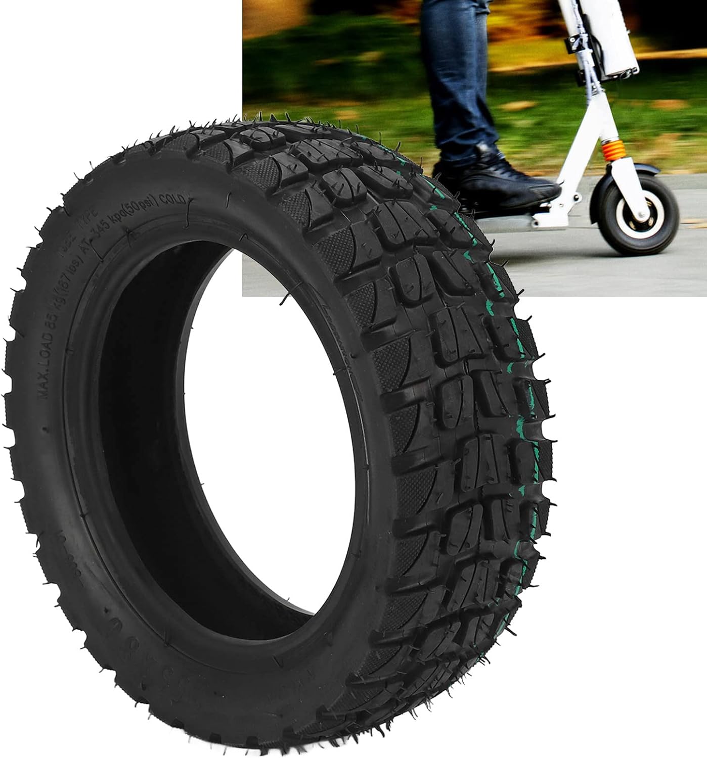255x80 Electric Scooter Tire, Electric Bikes Tubeless Tire, Anti Skid Scooter Vacuum Tire Replacement Suitable for Electric Scooter