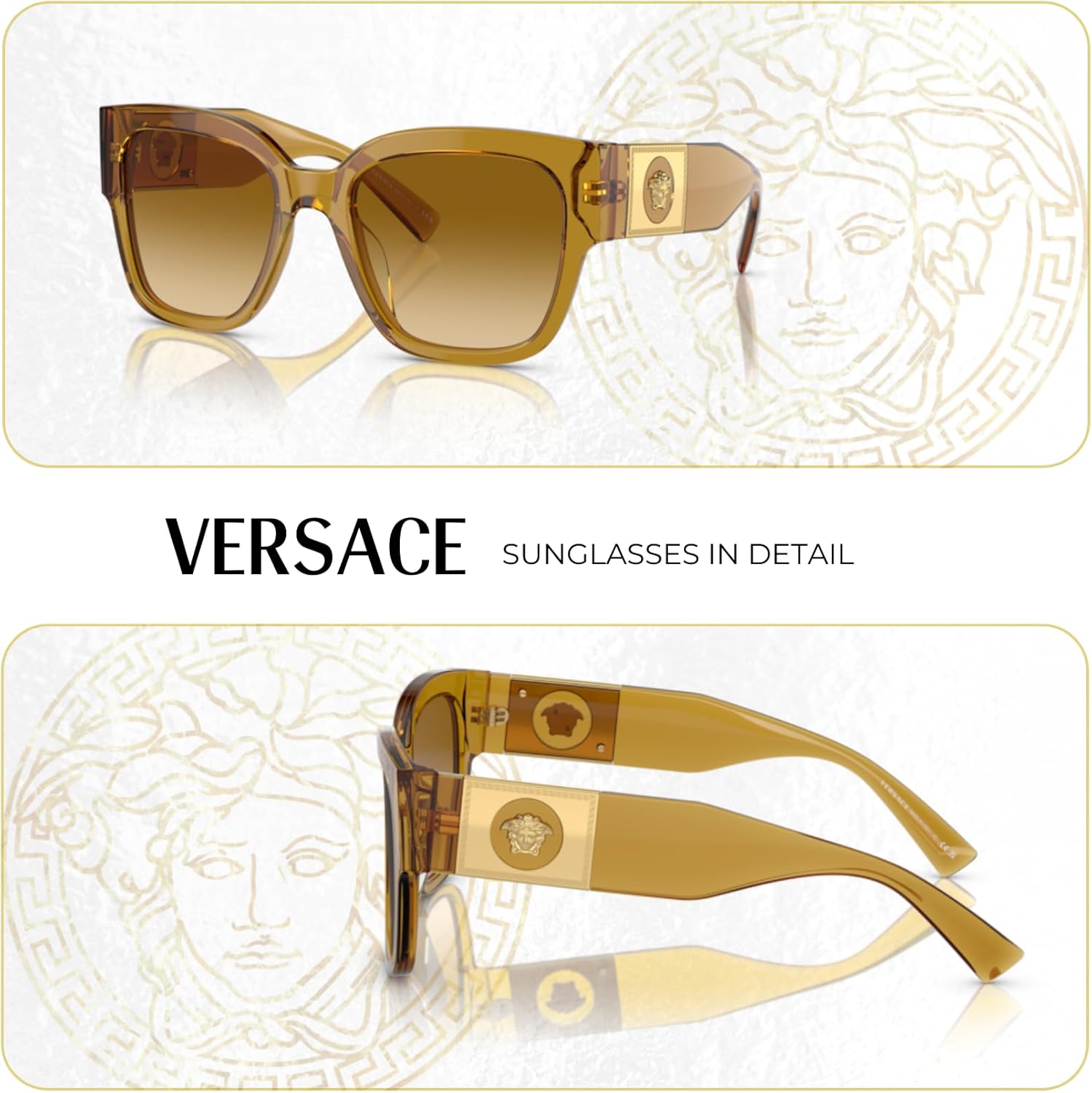 Versace VE4437U Square Sunglasses for Women +BUNDLE with ACCESSORY EYEWEAR KIT - Image 5