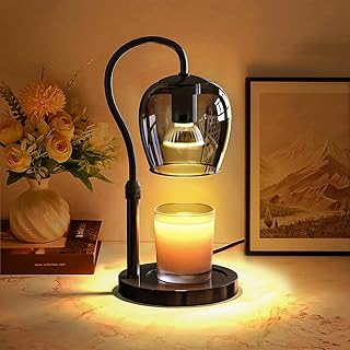 Candle Warmer Lamp with Timer & Dimmable 4-Level Brightness - Adjustable Height,for New Home Bedroom, Gifts for Women (Black)