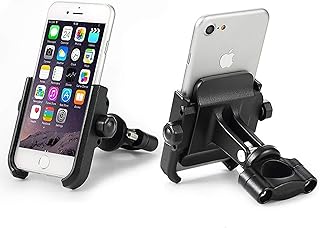 Motorrad Handyhalterung Aluminium Universal Fahrrad Handy Halterung für 3,5-6,5 Zoll Smartphone Navigator GPS mit 360° Dre...
