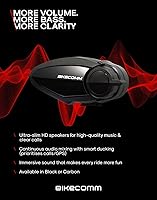 Vista 3 de BK-S2 - Auriculares de intercomunicación Bluetooth para motocicleta, sistema de comunicación de casco, altavoz impermeable, auriculares