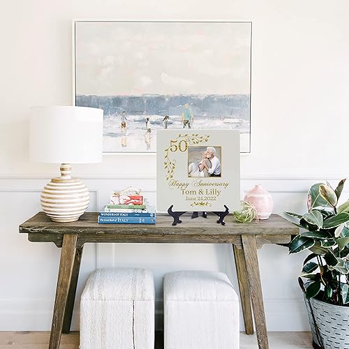 Miniatura 2 de MIRACLE PRINTS Platos cuadrados de 9 pulgadas platos de recetas personalizados platos de aniversario regalos personalizados para mujeres platos