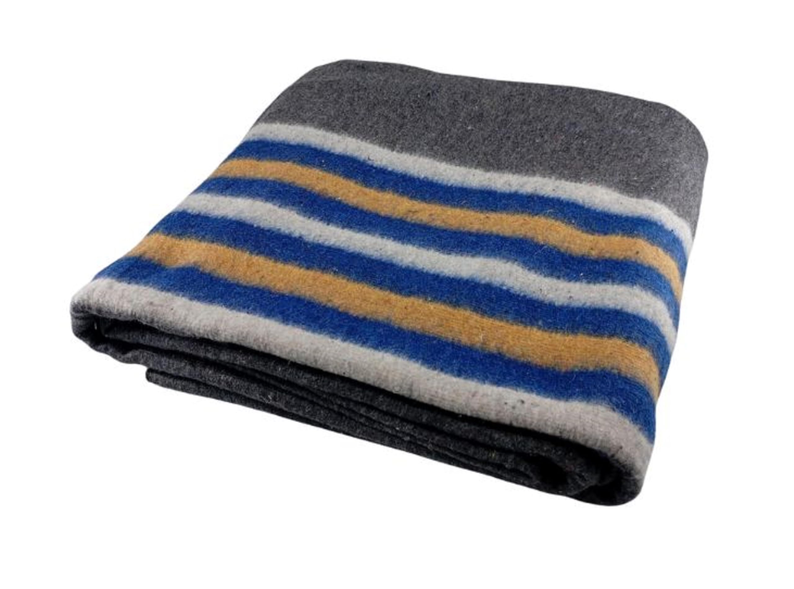LNT France - Lot de 5 Couvertures Epaisses de Protections de Meubles pour Déménagement, Transport et Stockage-150x200 cm - 410 gr/m²- couverture 100% Textile Recyclé. (5 Bleues)