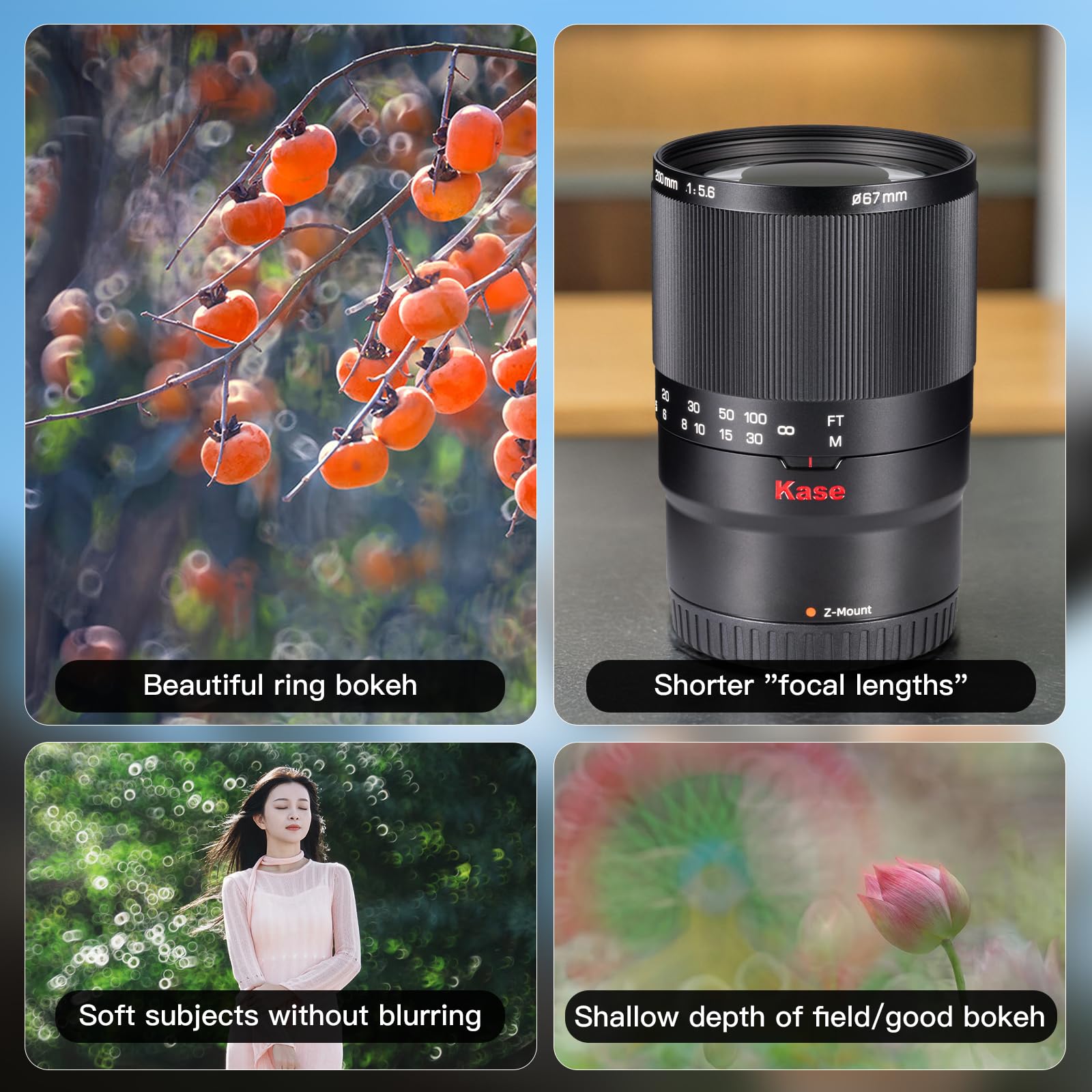 Kase 200 Mm F5.6 Spiegelobjektiv – Manuell, Für Fuji X, Porträt & Besonderes Bokeh