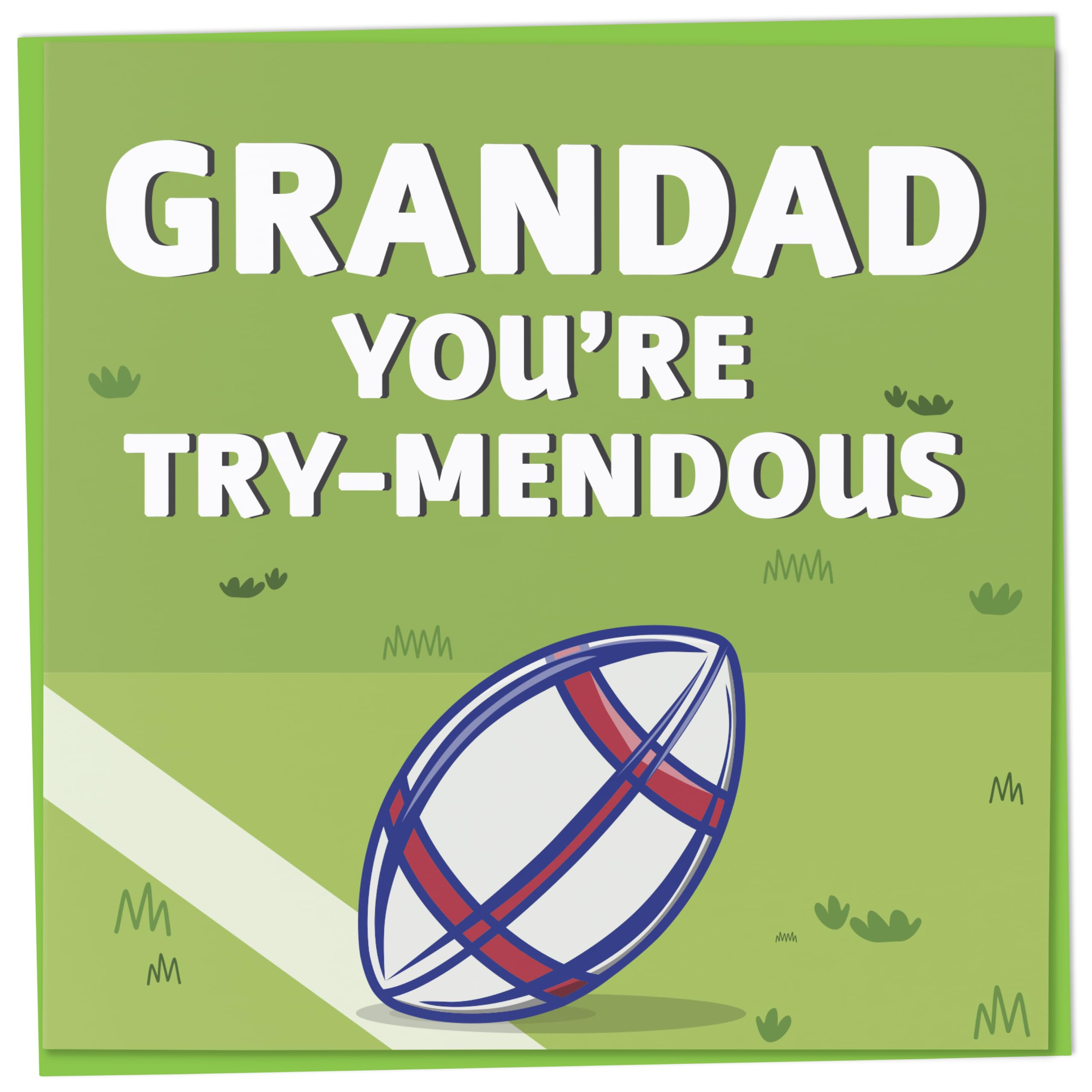 Rugby-Geburtstagskarte Für Männer & Väter – „You're Try-Mendous“, Nachhaltig Aus UK