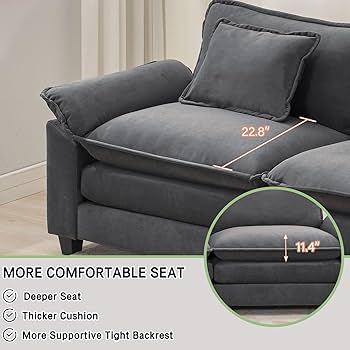 ゆゆ Amazon.com: WUTUTUEE 58”Modular Sectional Loveseat Sofa with