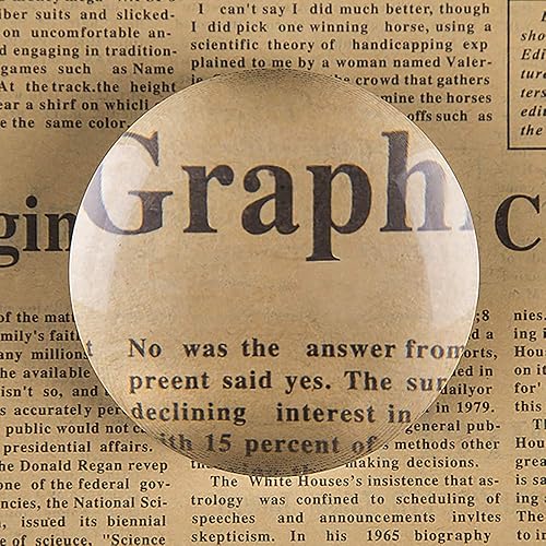 BIJIA Lupa portátil de acrílico óptico de 2.5 pulgadas y 2.559 in para pisapapeles, ayuda de lectura extremadamente transparente, cúpula de lupa