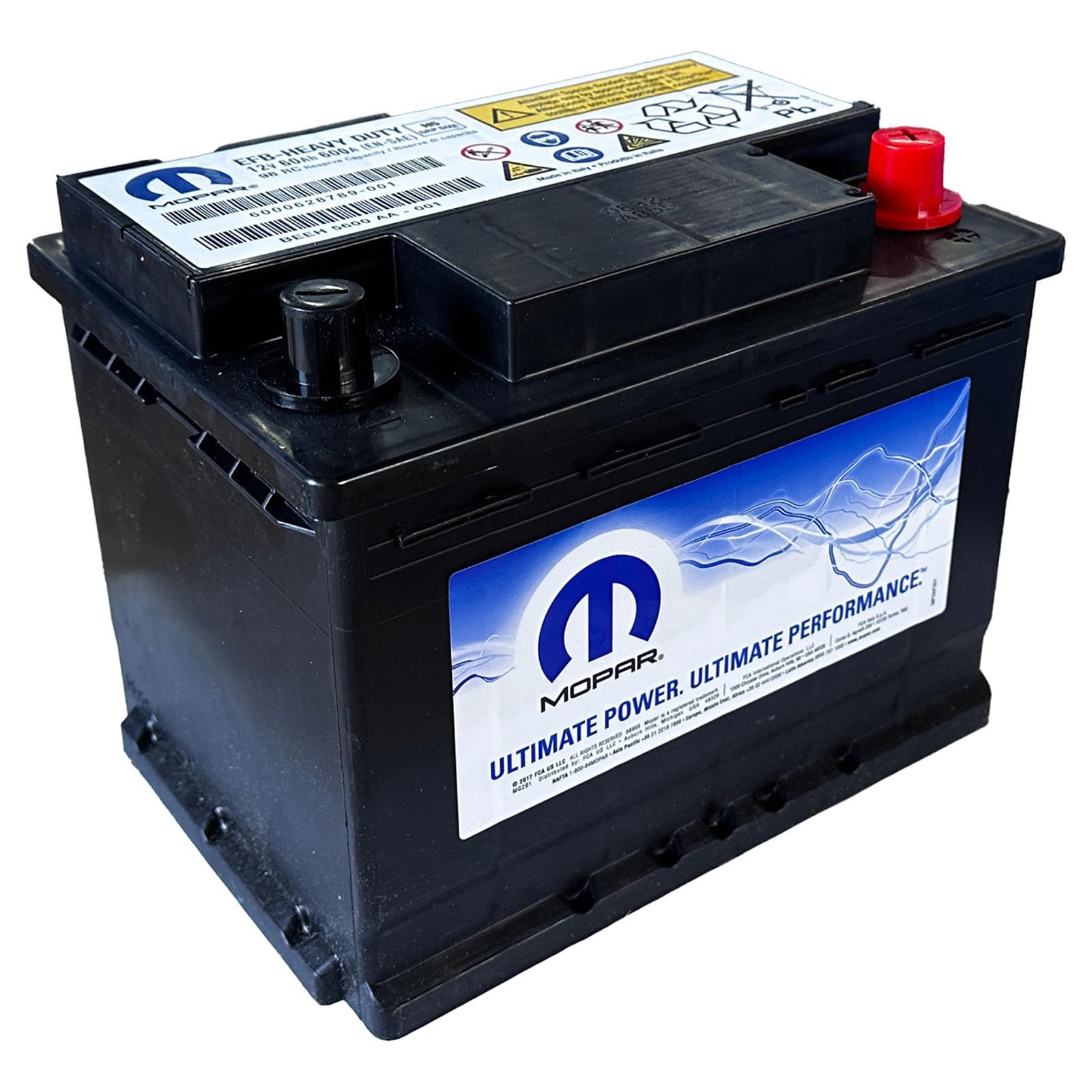 Bateria Auto 60Ah EFB 600A Start & Stop do FIAT, ALFA ROMEO, LANCIA, JEEP