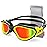 ZIONOR Swim Goggles, G1 Polarized Swimming Goggles UV Protection Leakproof Anti-fog Adjustable Strap for Adult Men Women (Polarized Mirror Red Lens)