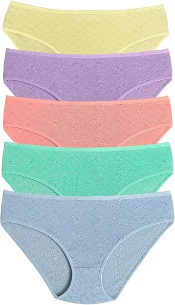 ALYA UNDERWEAR Kad n K lot Rahat Kal pl  Kalp Desenli Slip 5li Paket%100 Pamuk Kuma l