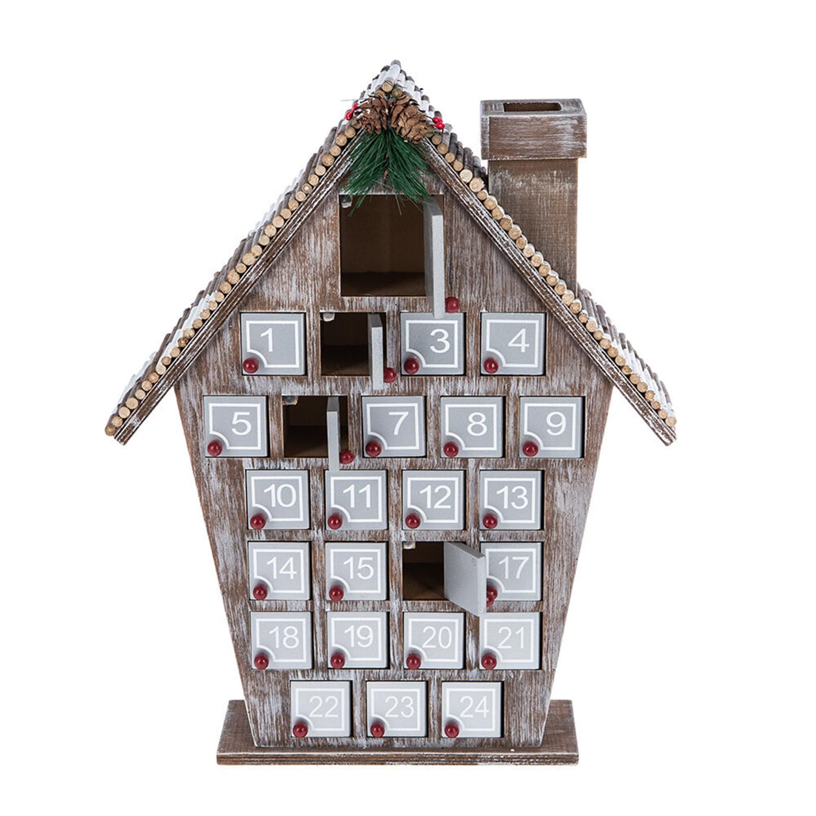 Calendario de cuenta regresiva con 25 cajas de regalo, calendario de Adviento de Navidad, adorno de escritorio para decoración de vacaciones, cajón dulce