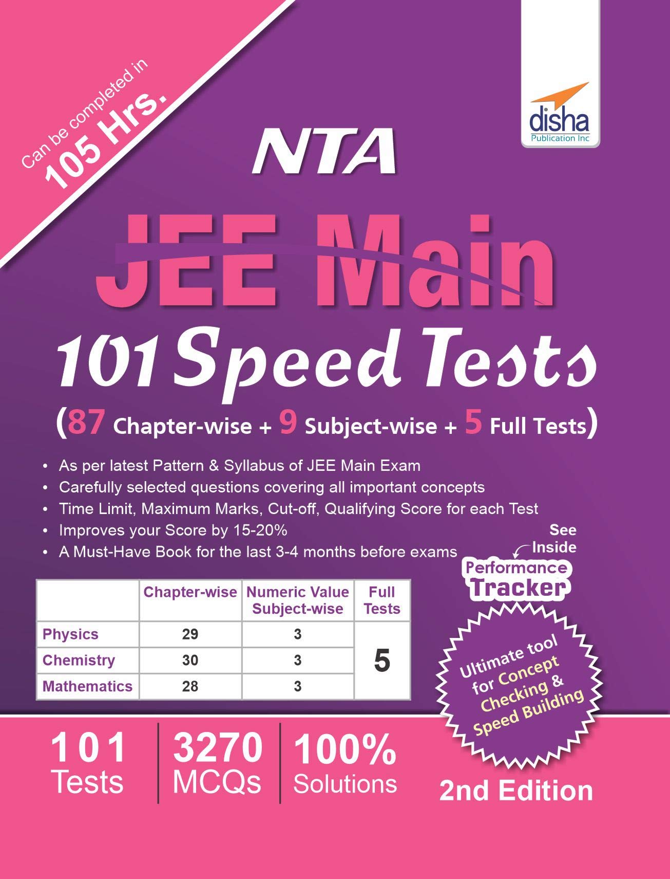 NTA JEE Main 101 Speed Tests (87 Chapter-wise + 9 Subject-wise + 5 Full Tests) 2nd Edition Paperback – 25 November 2020