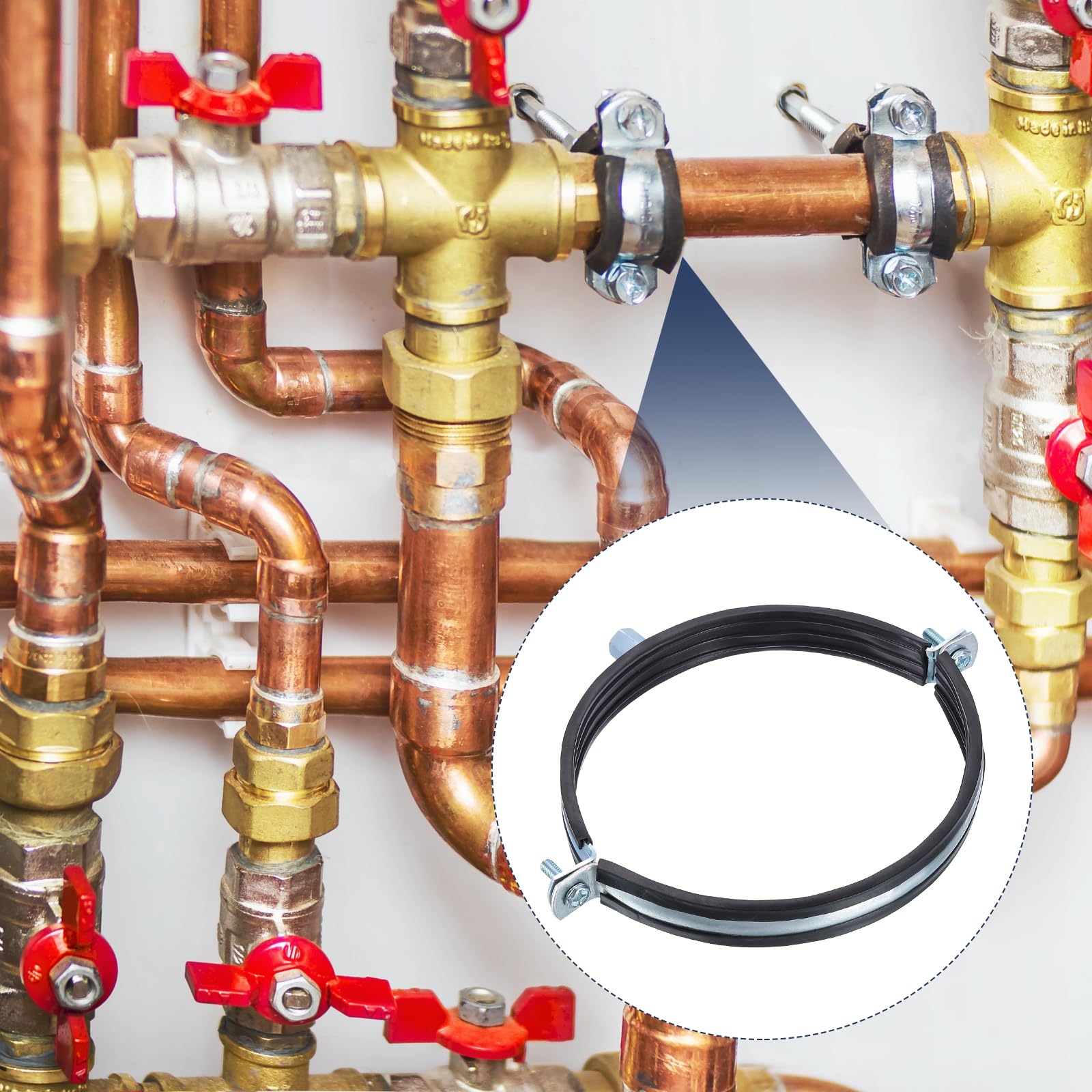 QUARKZMAN 4 Anillos Divididos Para Tubos, 110 Mm/4,33 Pulgadas