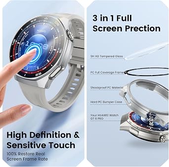 Neitra 2 Pack Hard PC Screen Protector Case for Huawei Watch GT6 pro 46mm