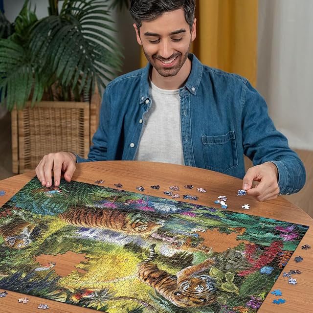 Foto 4 de 5 de Ravensburger 12000696 - Tigres tranquilos - puzzle 1500 piezas