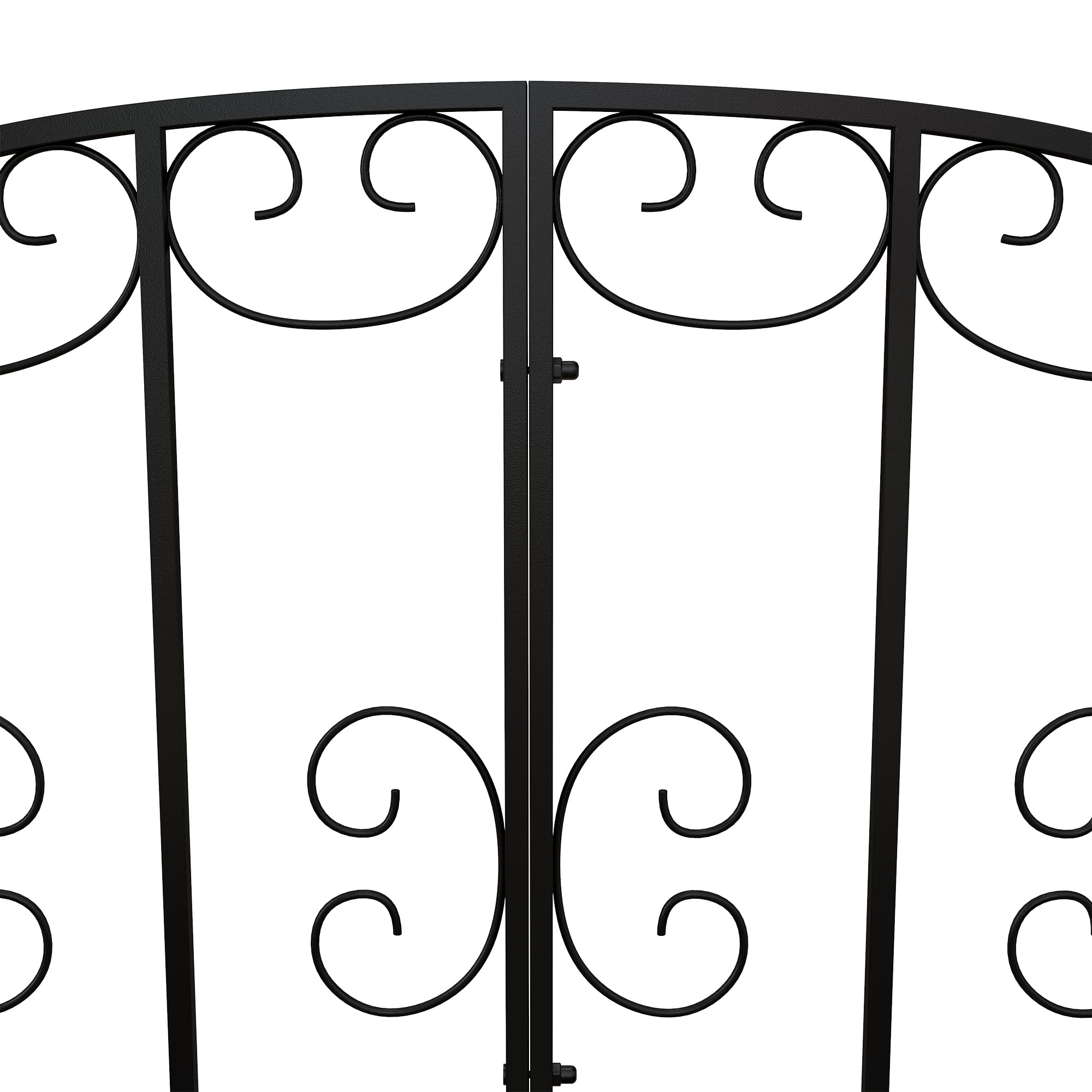 Outsunny Pont de Jardin Pont en Acier avec Garde-Corps latéraux, Charge Maximale 120 KG, décoration de Jardin pour Jardin, Étang, Ruisseau, 119 x 67 x 70 cm, Noir