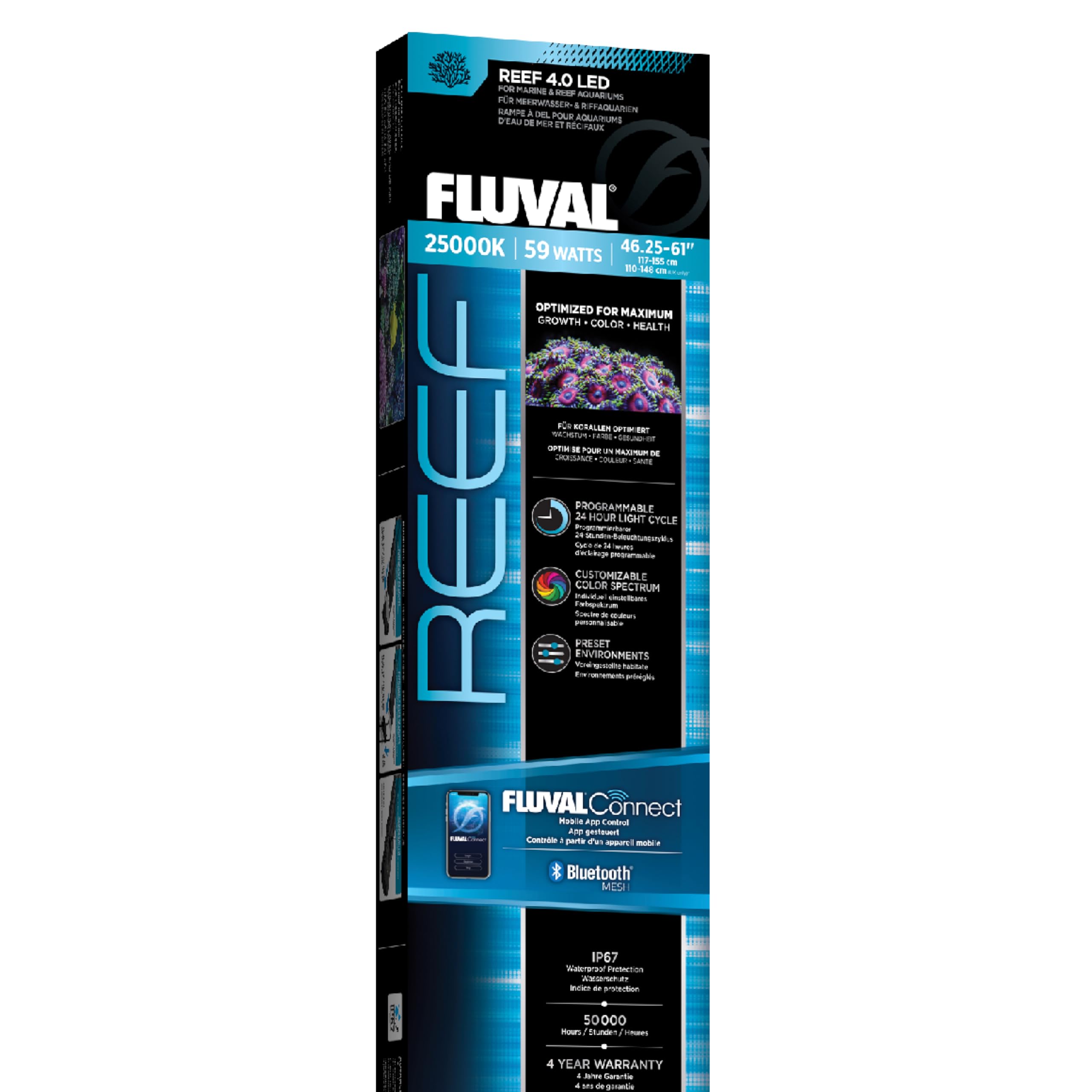 Fluval LED Reef 4.0 stimule la croissance des coraux de votre aquarium marin