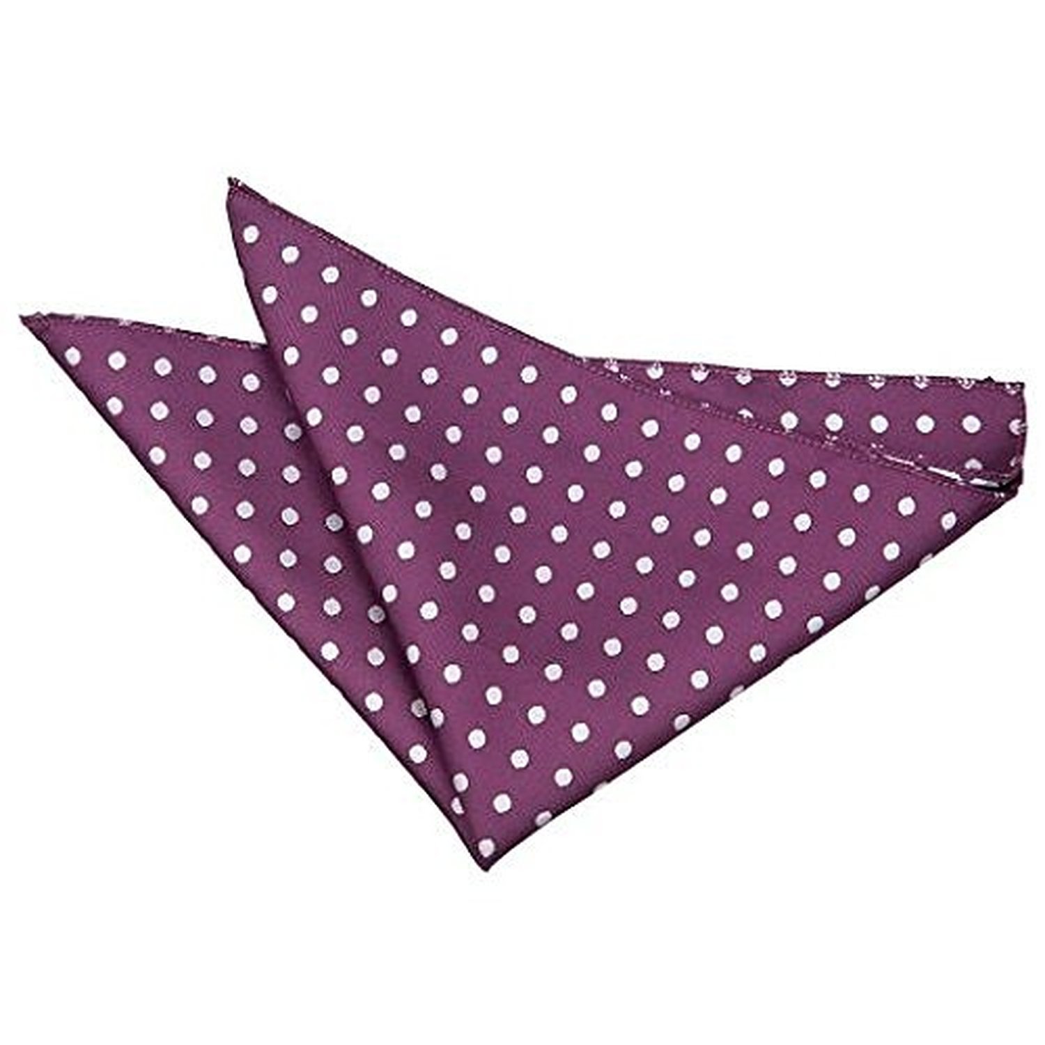 DQT Woven Polka Dot Classic Patterned Fashion Casual Pocket Square Handkerchief - Purple