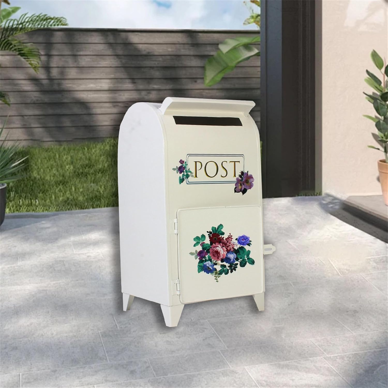 昔ながらの歴史的なメールボックス大容量天気メタルビルドプレミアム住宅用屋外強化大容量ヴィンテージメールボックス