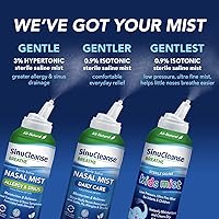 Vista 7 de SinuCleanse Aerosol nasal salino estéril para alergias y sinusales, niebla ultrafina, hidrata y alivia instantáneamente la congestión nasal severa