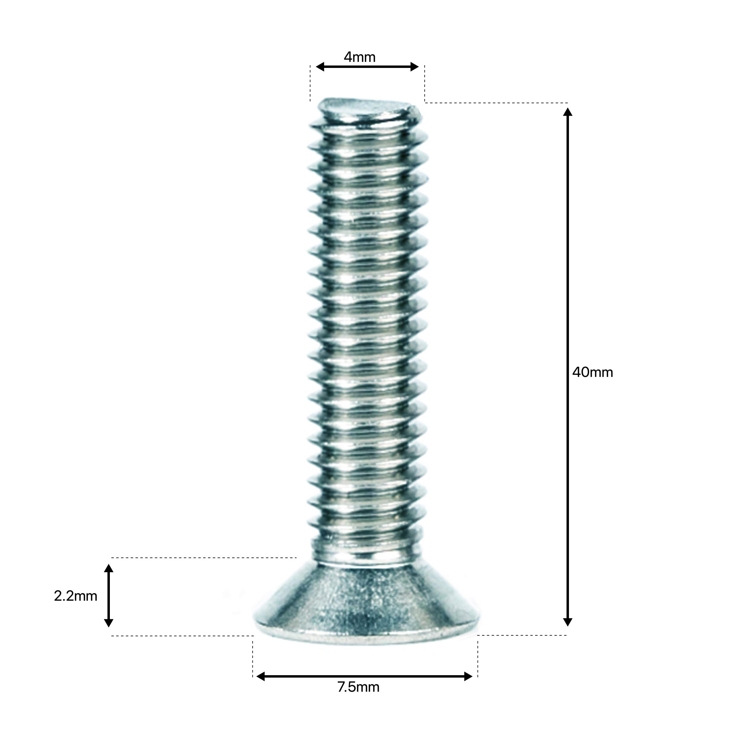 Viti a testa piatta Phillips, M4 x 14 mm, in acciaio inossidabile 316, 40 pezzi Viti a testa piatta Phillips, M4 x 14 mm, in acciaio inossidabile 316, 40 pezzi