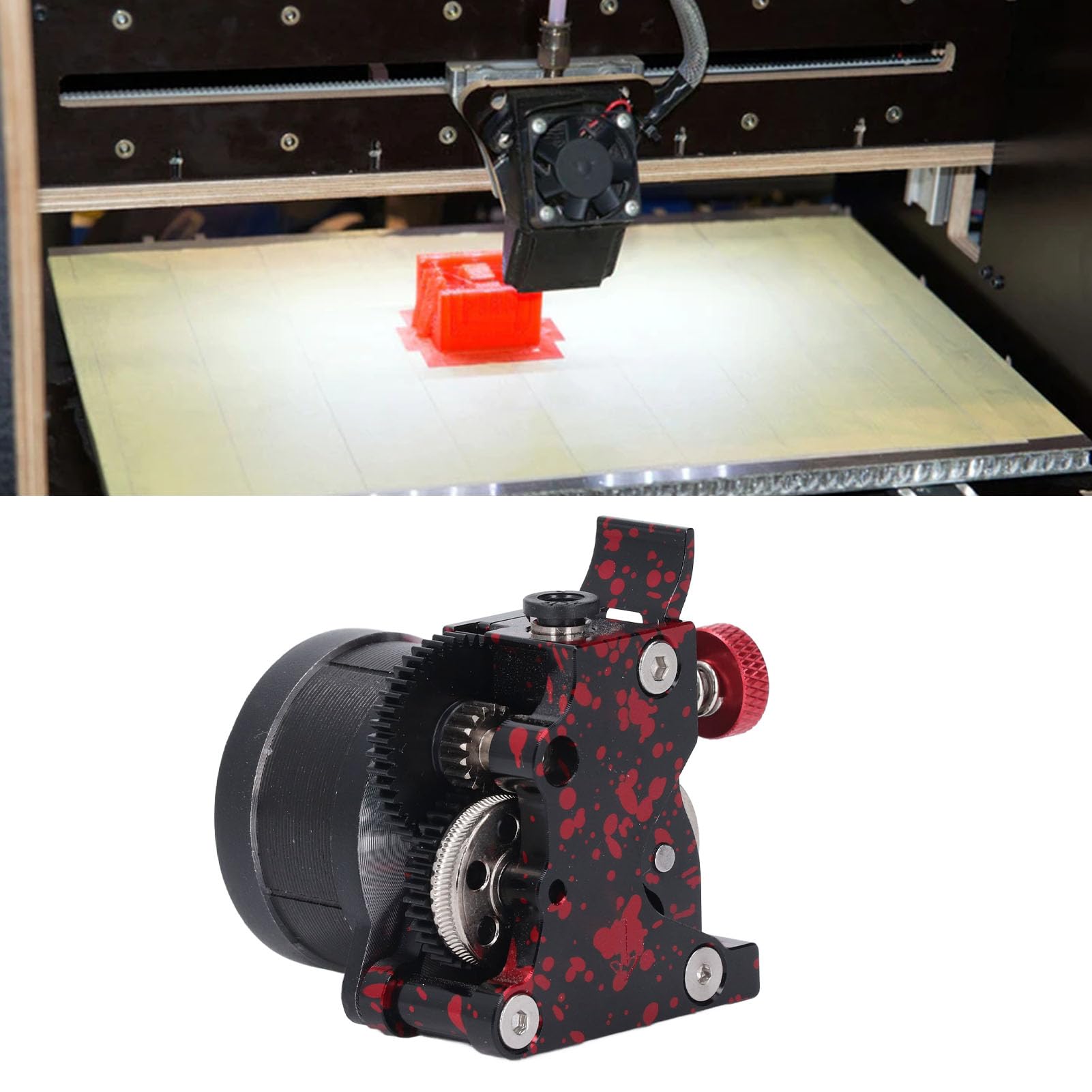 YWBL-WH Doppio ExtrUder a Marcia con Ingranaggio in Acciaio Motore Stepper Ad Alta velocità per Ender 3 V2 CR10 - Doppi Estrusore Aggiornato per la Stampa Stabile, Adatto per gli Appassionati di
