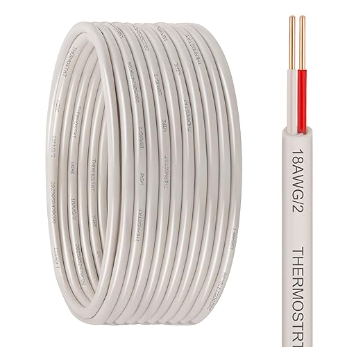 Miniatura 19 de Cable para termostato - 18/5 10 pies de cobre sólido, calibre 18, 5 conductores, cable de circuito de potencia para equipos de calefacción y aire