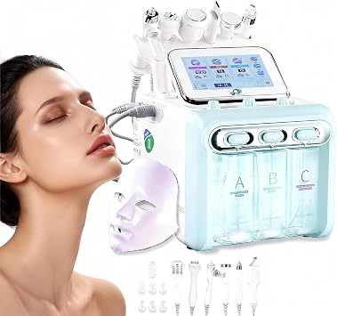 7 in 1 Professional Hydro Facial Machine Hydrogen Facial Beauty Machine Hydra-Dermabrasion Facial Sprayer Small Bubble Device Multifunctional Skin Tightening C re Face C re Machine for Home Spa Salon