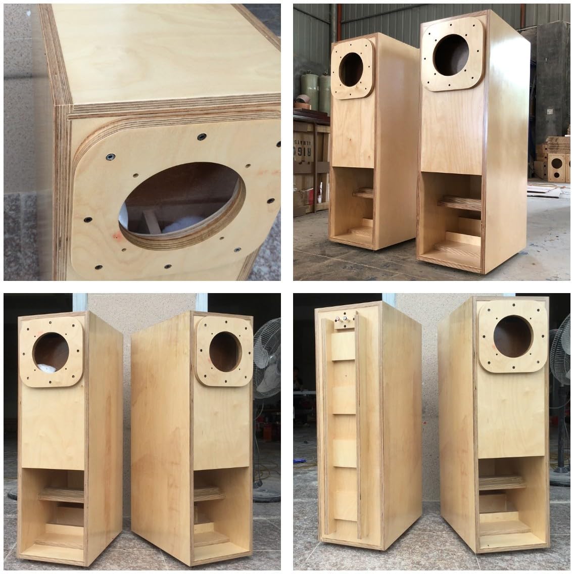 Generic Craftsmen Customized One Pair 6.5 Inch Full-Range Birch Plywood Empty Cabinet Box HiFi Speaker DIY Fe166en Louderspeaker