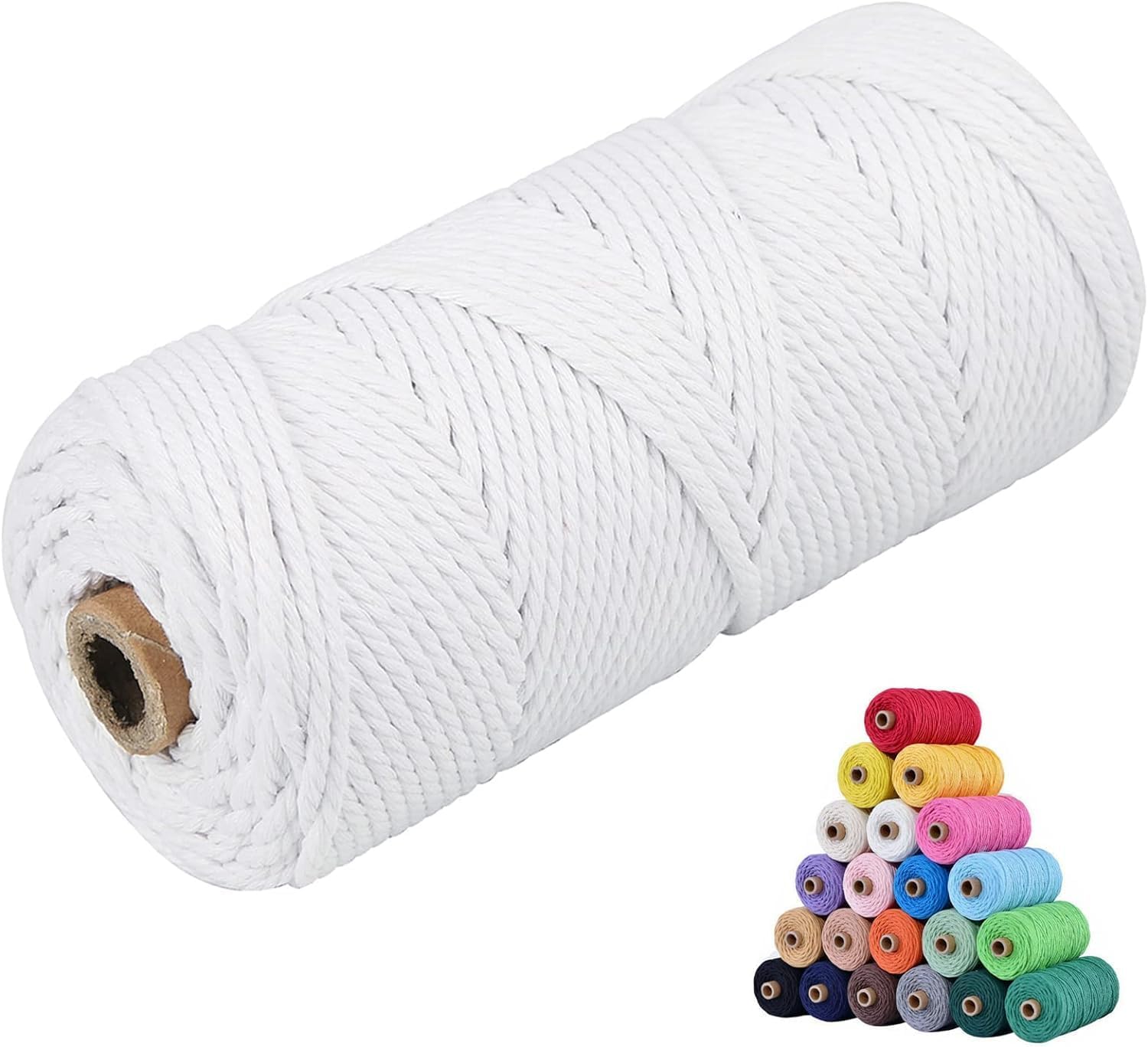 Amazon.com: Natural Macrame Cord Colored Macrame Cord 2mm/3mm/4mm/5mm ...